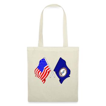 Drapeau des États-Unis et de l’État de Virginie franchi - Sac en tissu - nature - Devant