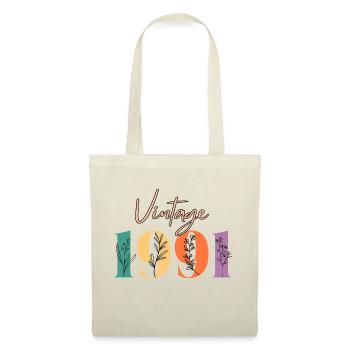Vintage 1991 florale - Sac en tissu - nature - Devant