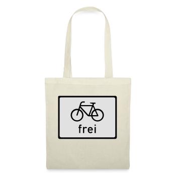 Fahrrad frei - Stoffbeutel - Natur - Vorne