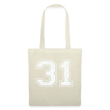 31 in white in the used look - Tote Bag - nature - Front