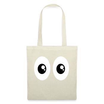 Funny Comic Cartoon Eyes Funny Gift Cheeky - Tote Bag - nature - Front