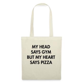 My head says gym but my heart says pizza - Tote Bag - nature - Front