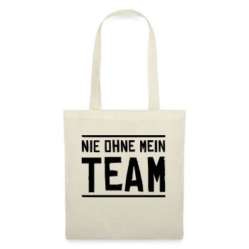 nie ohne mein team design - Stoffbeutel - Natur - Vorne