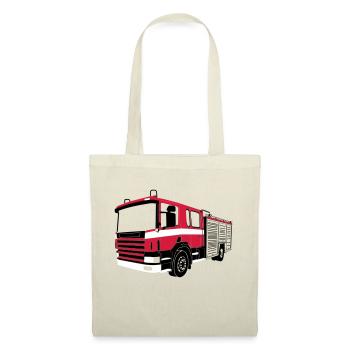 Camion de pompier - Sac en tissu - nature - Devant