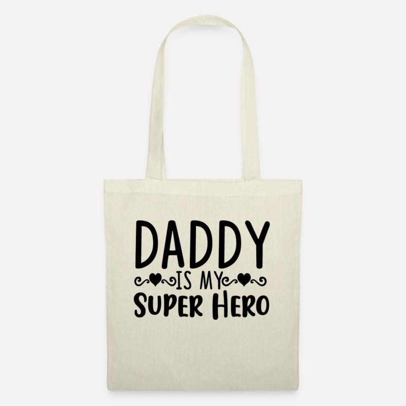 Daddy ist mein Superheld - Stoffbeutel - Natur