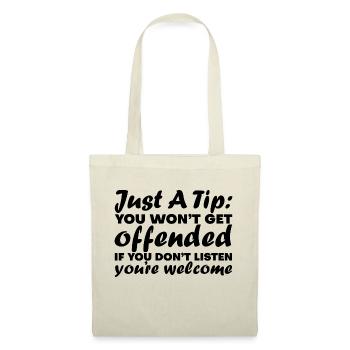 You Won't Get Offended If You Don't Listen 4 - Stoffbeutel - Natur - Vorne