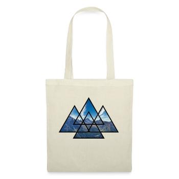 T-Shirt Triangles Alpes Randonnée en montagne Nature Cadeau - Sac en tissu - nature - Devant