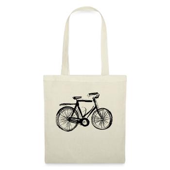 Fahrrad Gekritzel Fahrräder Radfahren Silhouette 1 - Stoffbeutel - Natur - Vorne