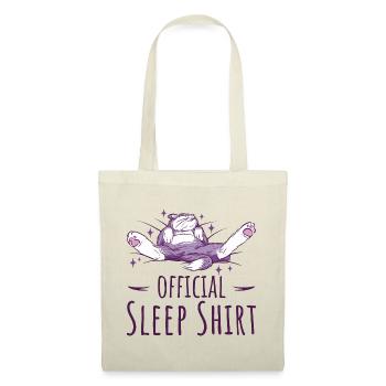 Cat Offizielles Schlafshirt für Katzenfans - Stoffbeutel - Natur - Vorne