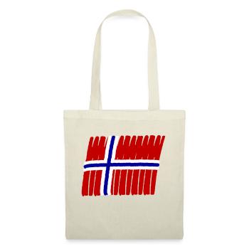 Norway Norge Flag painted norsk - Tote Bag - nature - Front