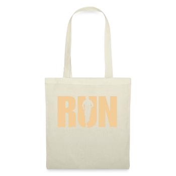 Lauf - sportliche Geschenkidee - Stoffbeutel - Natur - Vorne