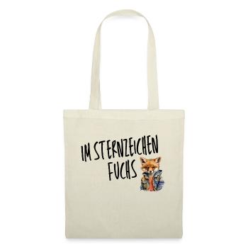 Im Sternzeichen Fuchs – Charmant & Schlau - Stoffbeutel - Natur - Vorne
