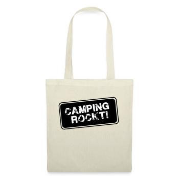 camping rockt - Stoffbeutel - Natur - Vorne