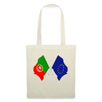 Drapeau du Portugal, drapeau de l’Europe - Sac en tissu - nature - Devant