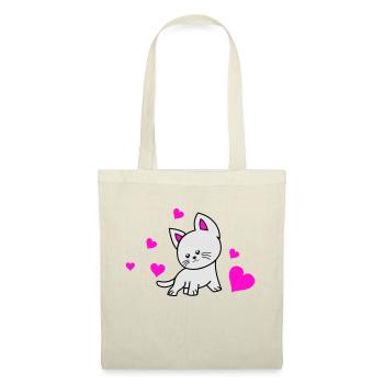 cat love 02 - Stoffbeutel - Natur - Vorne