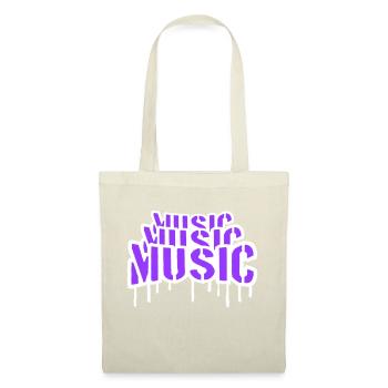 Music Graffiti Spray Stempel Musik Spruch Tropfen - Stoffbeutel - Natur - Vorne