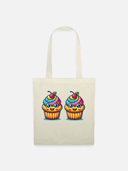 cupcake 2 - Stoffbeutel - Natur