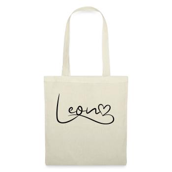 Leon Name First Name Heart Decor - Tote Bag - nature - Front