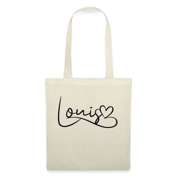 Louis Nom Prénom Coeur Décor - Sac en tissu - nature - Devant