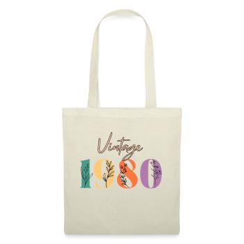 Vintage 1980 florale - Sac en tissu - nature - Devant