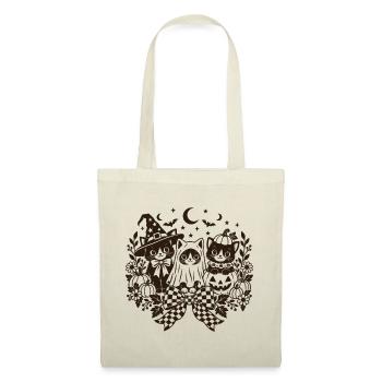 Halloween Katzen - Stoffbeutel - Natur - Vorne