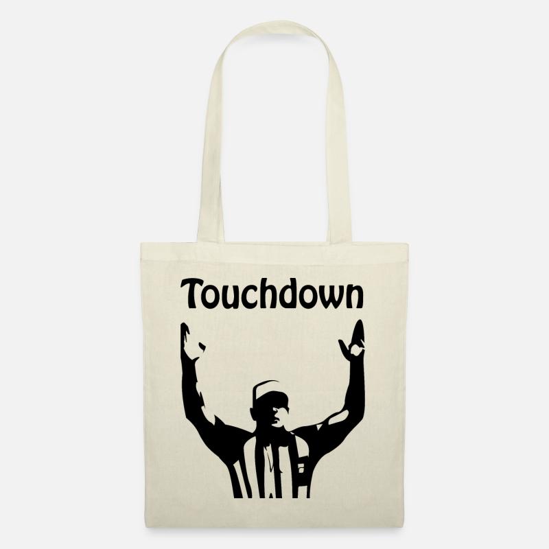 American Football Touchdown - Stoffbeutel - Natur