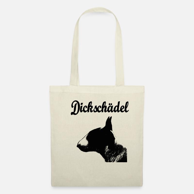 Dickschädel Bullterrier Shirt - Stoffbeutel - Natur