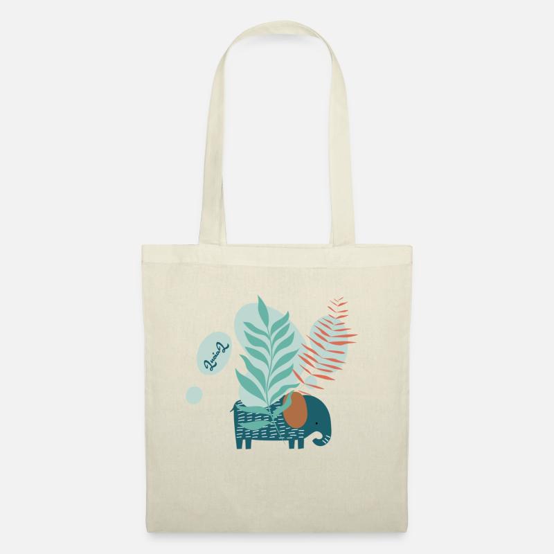 éléphant dans la savane - Sac en tissu - nature