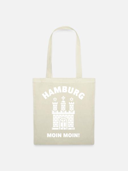 Hamburg – Moin Moin (Hamburgisch / Wappen) - Stoffbeutel - Natur