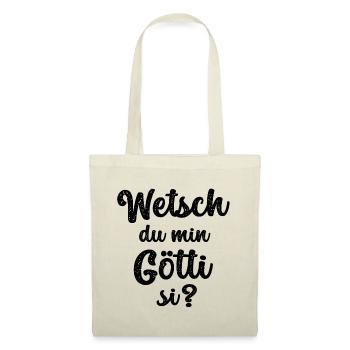 Götti demande aux parrains de demander à la Suisse Lichtenstei - Sac en tissu - nature - Devant