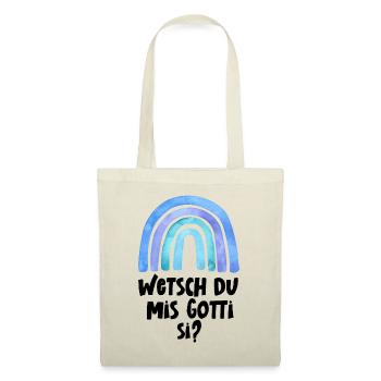 Wetsch du mis Gotti si Patentante Taufgotti Götti - Stoffbeutel - Natur - Vorne