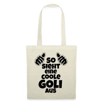 So sieht eine coole Goli aus Taufgoli Patentante - Stoffbeutel - Natur - Vorne
