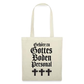 Pfarrer Priester Diakon Gottes Bodenpersonal - Stoffbeutel - Natur - Vorne