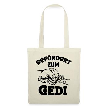 Befördert zum Gedi Patenonkel Österreich - Stoffbeutel - Natur - Vorne