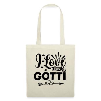 Je t’aime Gotti Marraine Suisse Marraine - Sac en tissu - nature - Devant