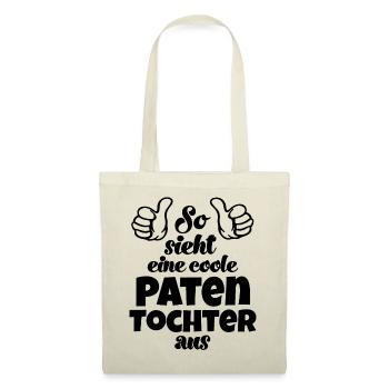 So sieht eine coole Patentochter aus Gottimeitli - Stoffbeutel - Natur - Vorne