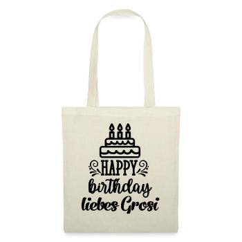 Happy Birthday liebes Grosi Oma Schweiz Grosi - Stoffbeutel - Natur - Vorne