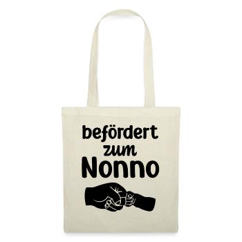 Befördert zum Nonno Baby du wirst Opa Schweiz - Stoffbeutel - Natur - Vorne