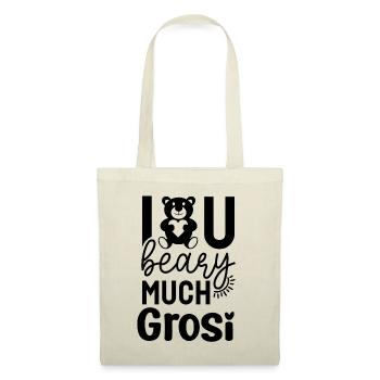 Liebe dich Grossmami Oma Schweiz Grosi Schweizerin - Stoffbeutel - Natur - Vorne