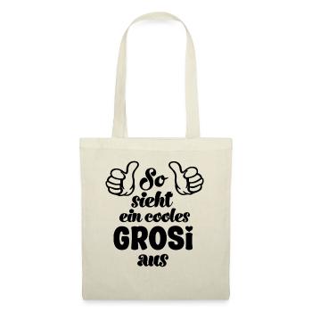 So sieht ein cooles Grosi aus Oma Schweiz Grosi - Stoffbeutel - Natur - Vorne