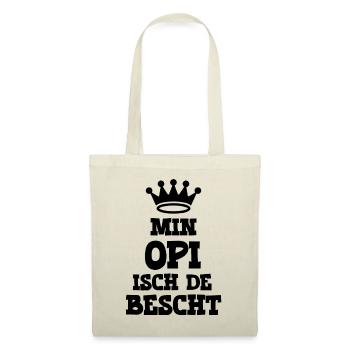 Min Opi isch de bescht Opa Schweiz Grosspapi - Stoffbeutel - Natur - Vorne