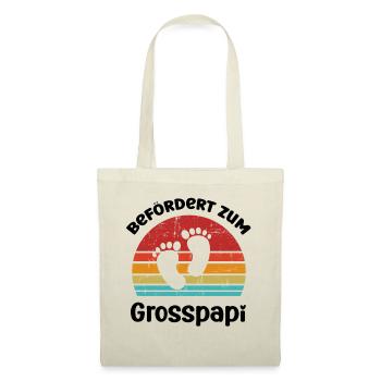 Hallo Grosspapi befördert zum Grosspapi Opa - Stoffbeutel - Natur - Vorne