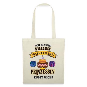 Discgolferin Geburtstag Discgolfspielerin Geb - Stoffbeutel - Natur - Vorne