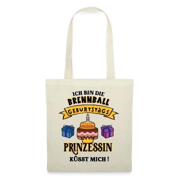 Brennballerin Geburtstag Brennballspielerin Geb - Stoffbeutel - Natur - Vorne