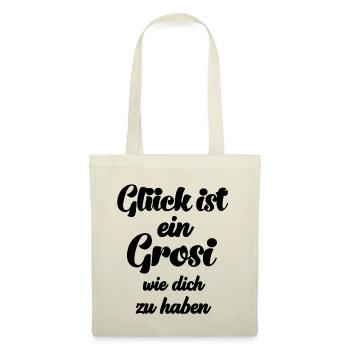 Glück ist es ein Grosi wie dich zu haben Oma - Stoffbeutel - Natur - Vorne
