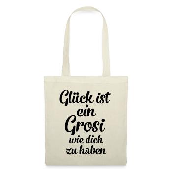 Glück ist es ein Grosi wie dich zu haben Oma - Stoffbeutel - Natur - Vorne