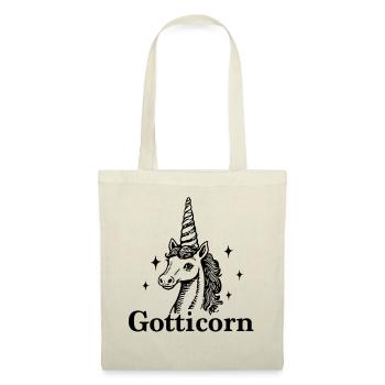 Gotticorn Schweiz Patentante Schweiz Taufpatin - Stoffbeutel - Natur - Vorne