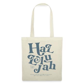 Hallelujah Lettering Psalm Motif - Tote Bag - nature - Front