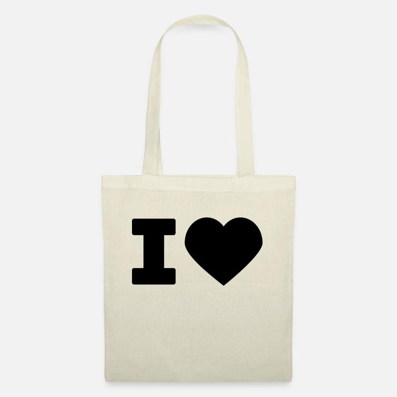 i love - Stoffbeutel - Natur