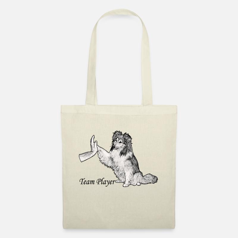 Team player Sheltie2 - Stoffbeutel - Natur